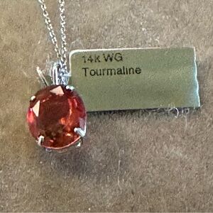 Tourmaline Pendant White Gold Setting